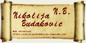 Nikolija Budaković vizit kartica
